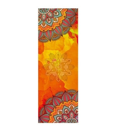 Beautiful Patterned Yoga Towel – Anti-Skid, Sweat-Absorbent, Portable Gym & Pilates Mat Cover