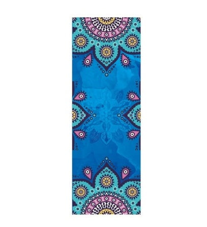 Beautiful Patterned Yoga Towel – Anti-Skid, Sweat-Absorbent, Portable Gym & Pilates Mat Cover