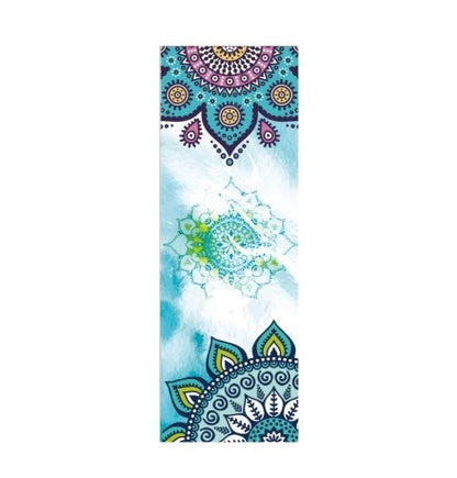 Beautiful Patterned Yoga Towel – Anti-Skid, Sweat-Absorbent, Portable Gym & Pilates Mat Cover