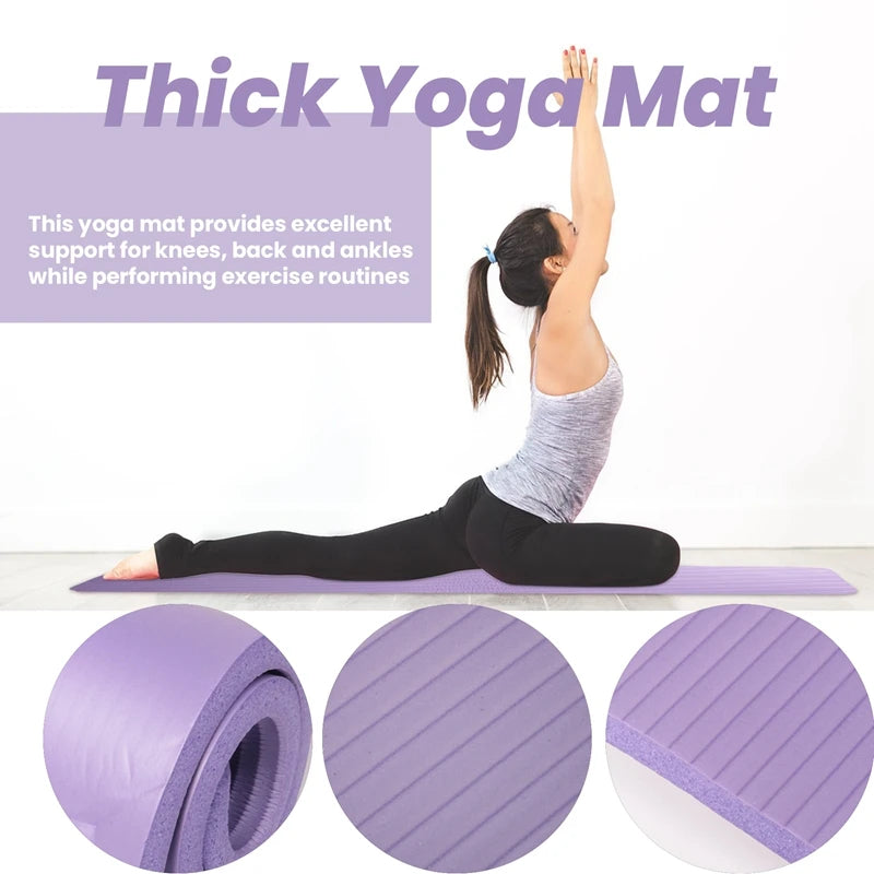 Fabulous 15mm Thick & Large Non-Slip Mat for Pilates, Fitness, Exercise, and Camping